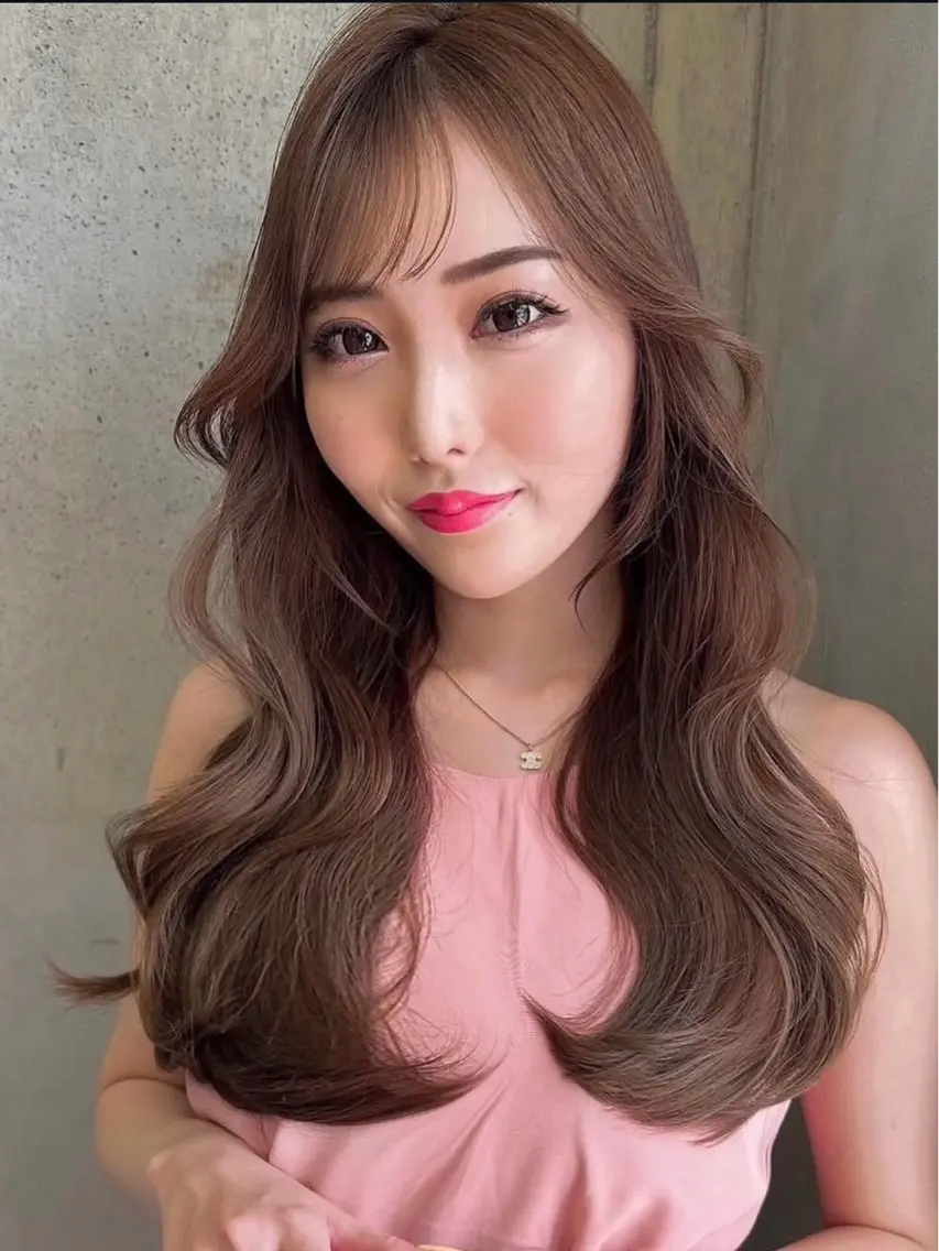 ロング カラー ブリーチ ケアブリーチ ダブルカラー ボブ 顔周りカット 尾関 隼多のヘアスタイル