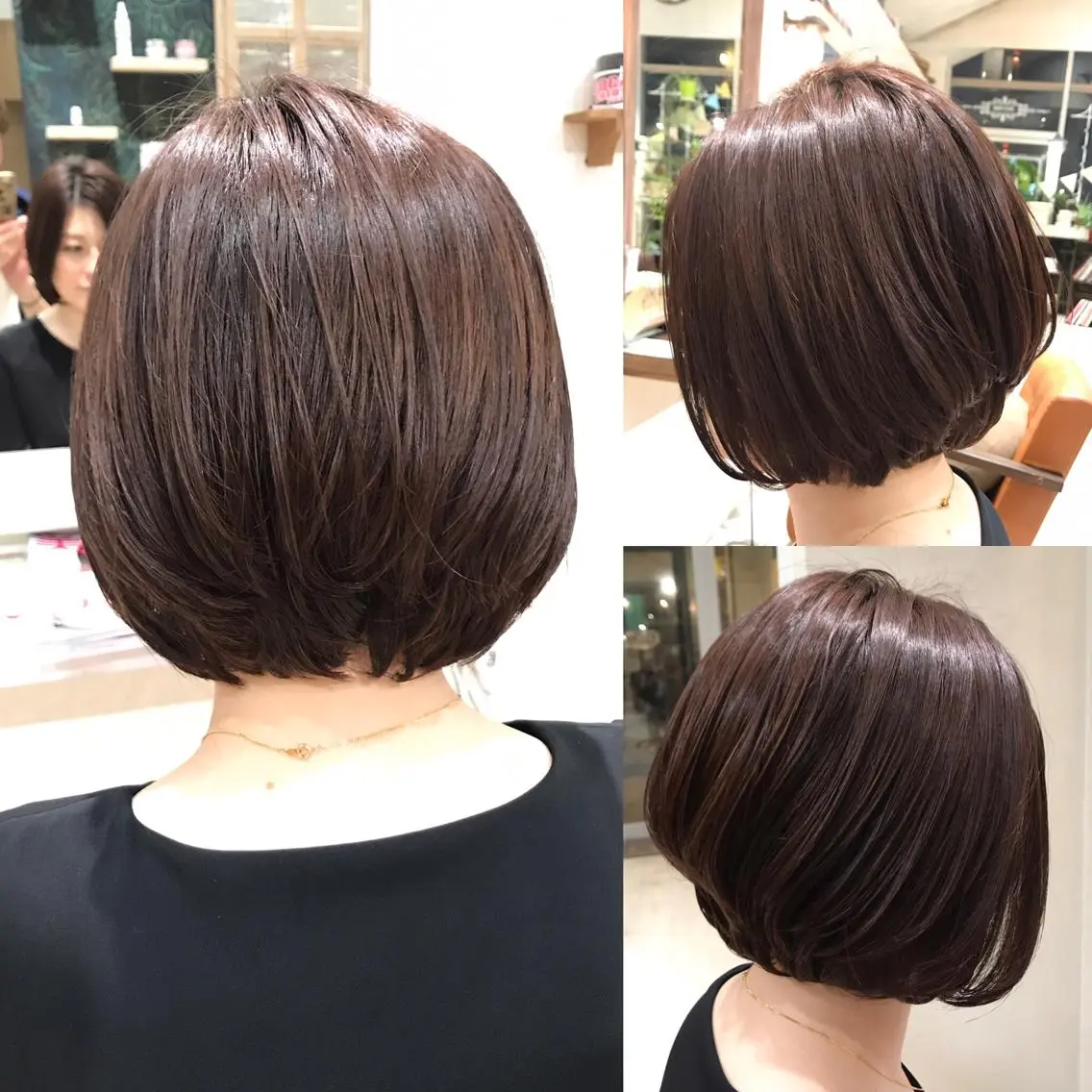 ショート カラー ボブレイヤー ボブ レイヤーカット ミセス メンズ指名多数!! 田島史也のヘアスタイル