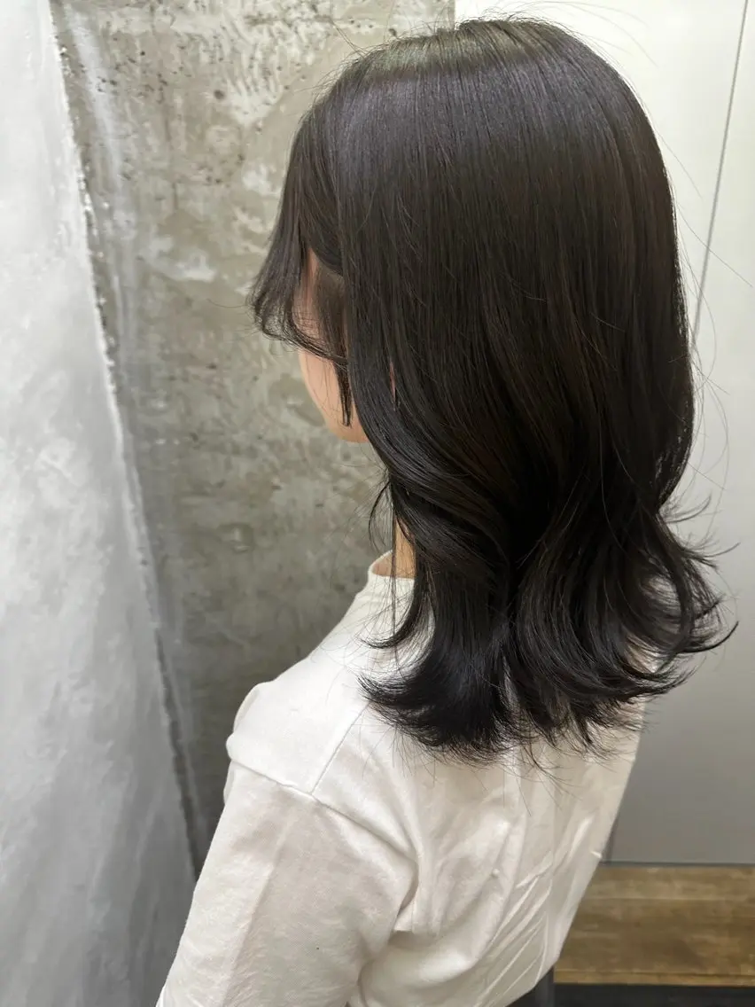 セミロング カラー 透明感カラー くびれヘア カット ヘアカラー トリートメント kei_____ SALOWINのヘアスタイル