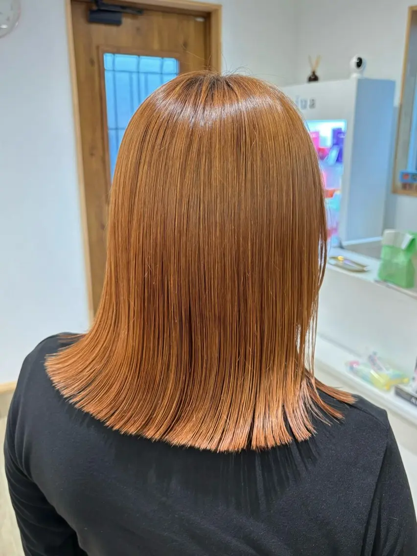 ミディアム カット ヘアカラー トリートメント 髪とまつ毛の 専門店♡のヘアスタイル