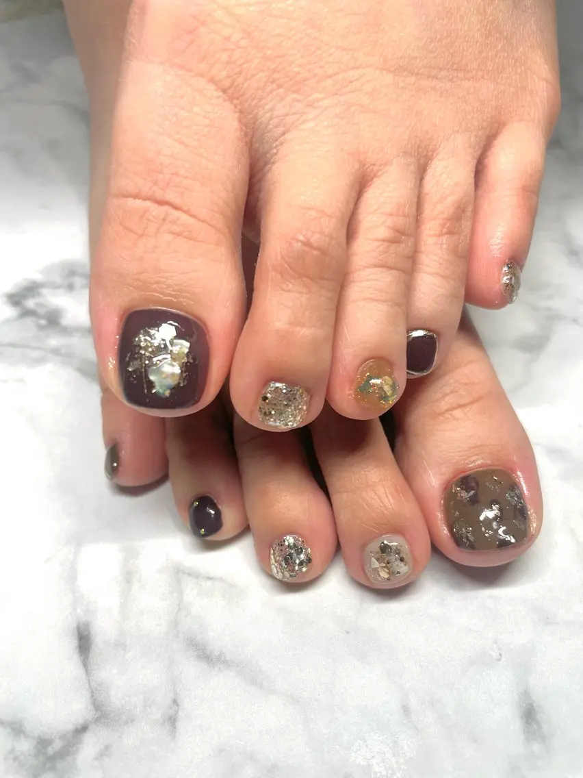 ネイル フットネイル ニュアンスネイル ピュアネイル& オンディーヌのネイルデザイン