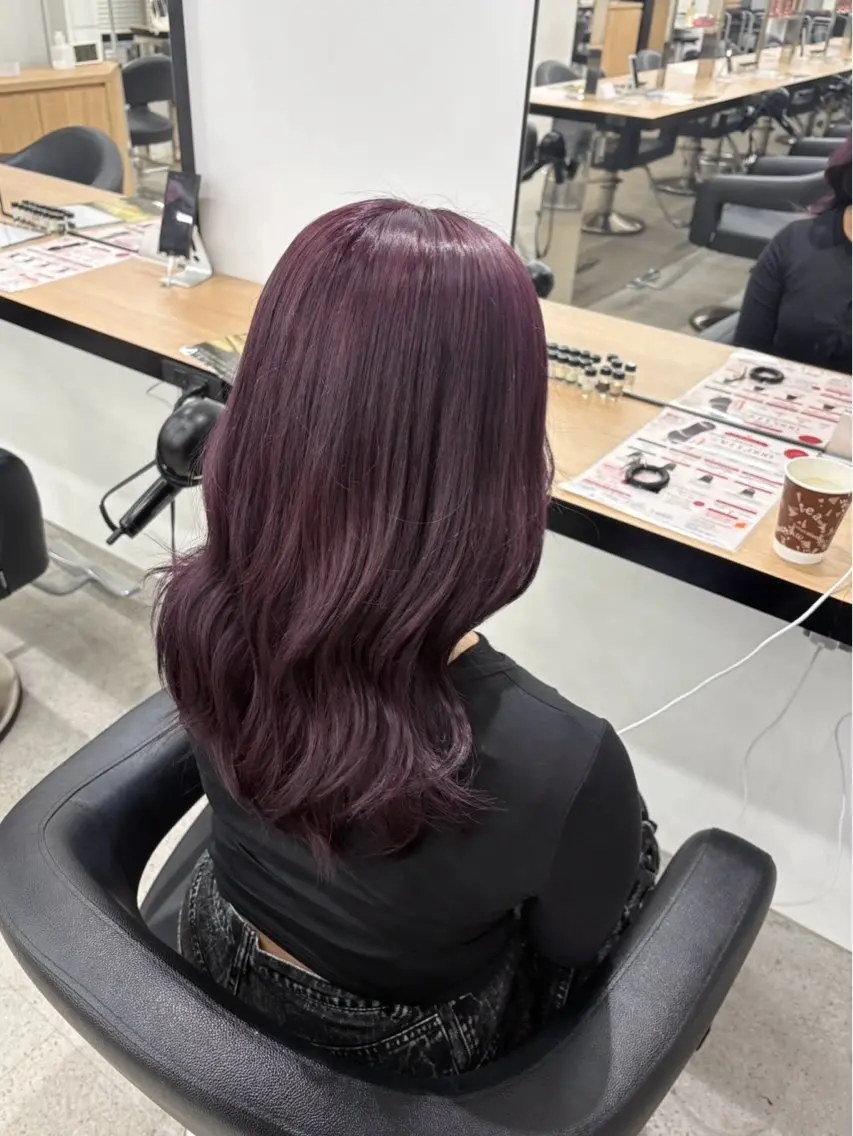 ロング ピンクラベンダー ヘアカラー miku/ラベンダー 透明感カラー🪻❤︎のヘアスタイル