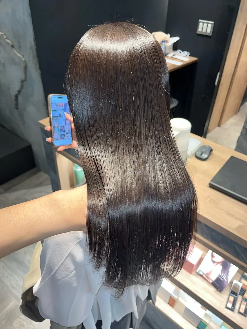 ロング ヘアカラー トリートメント 縮毛矯正/髪質改善 /艶髪特化/こうめいのヘアスタイル