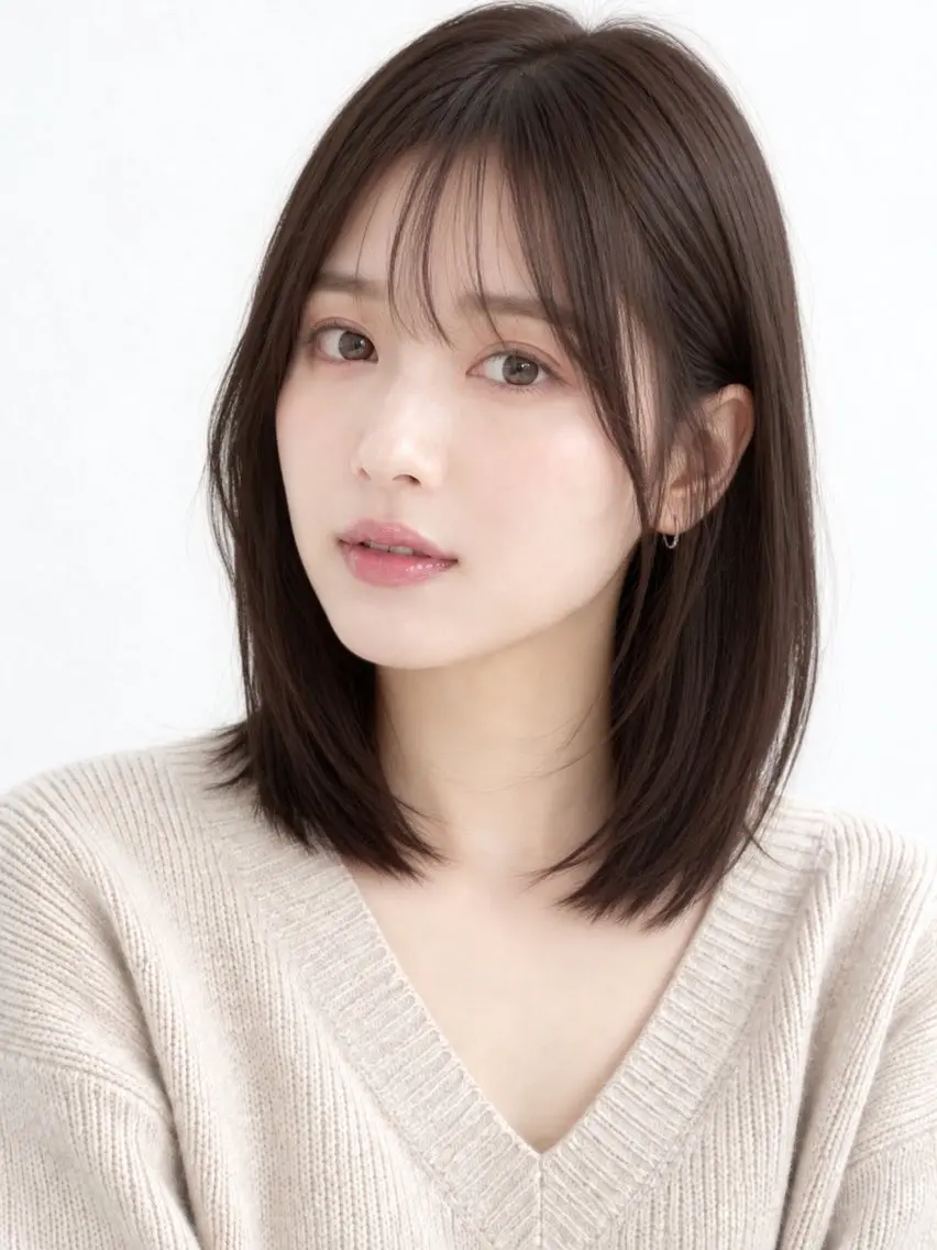 ミディアム カラー ボブ レイヤーカット カット ヘアカラー トリートメント 銀座/モテ🤍垢抜け レイヤー/ナナコのヘアスタイル