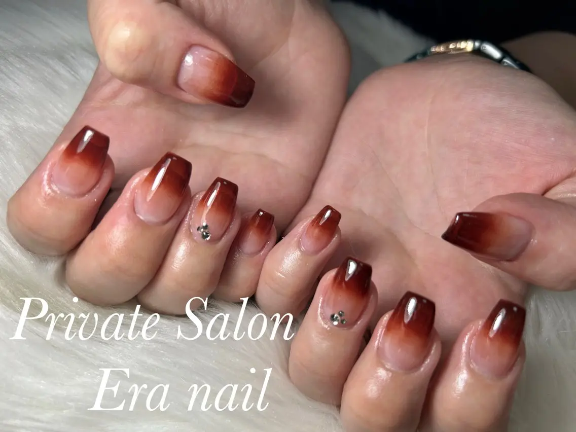ネイル グラデーション スカルプネイル ショートネイル ハンドネイル Era nailのネイルデザイン