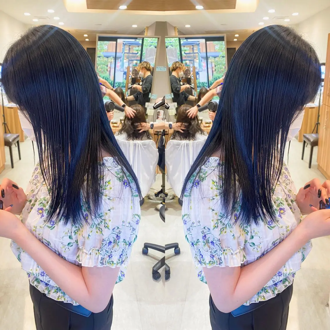 ロング カラー ヘアアレンジ ダブルカラー カット トリートメント 竹内啓太 ボブのヘアスタイル