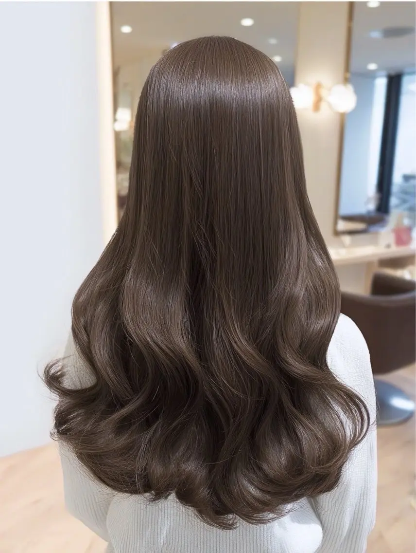 ロング カラー ヘアカラー 🍒モテ暖色カラー × うる艶✧ ゆなのヘアスタイル