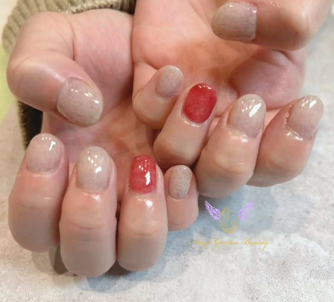 ネイル ワンカラーネイル AngeGarden Beautymihoのネイルデザイン