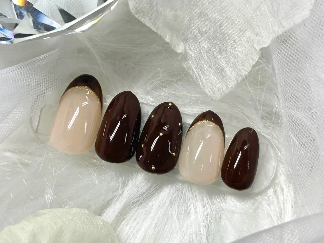 ネイル アートネイル ジェルネイル パラジェル シンプルネイル ワンホンネイル Nail Neige🐈🌙のネイルデザイン