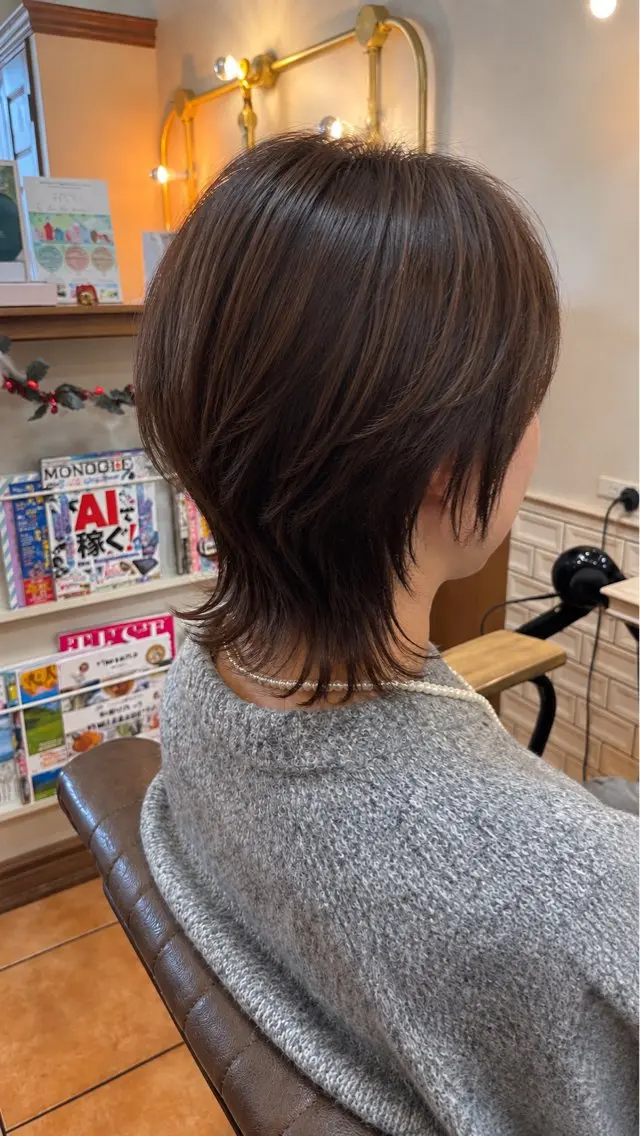 ショート ショートヘア ウルフカット カット ヘアカラー トリートメント 朝の時間を楽に✨ ショート/川元裕範のヘアスタイル