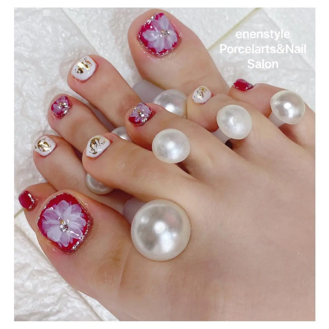 ミディアム ネイル 🐾enen style 🐾のネイルデザイン