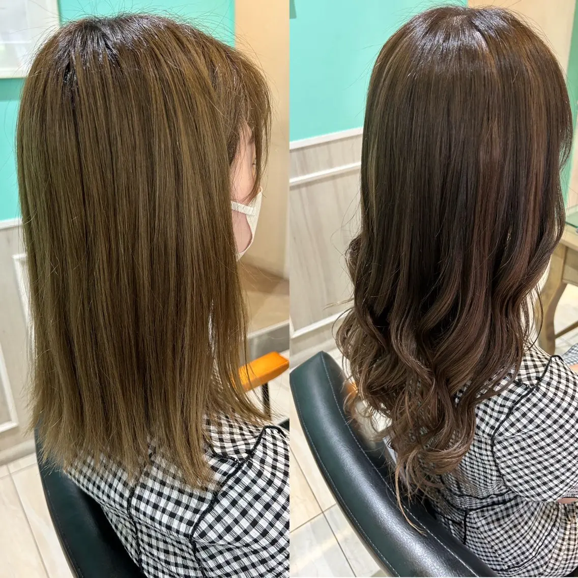 ロング カラー シールエクステ エクステ イシイ シオリのヘアスタイル