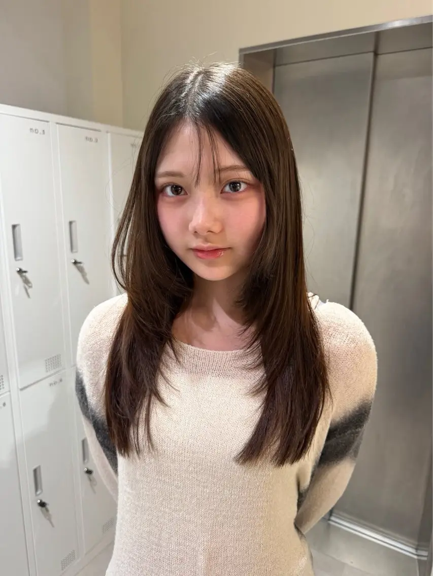 ミディアム カラー パーマ メンズ 山﨑 寛大のヘアスタイル