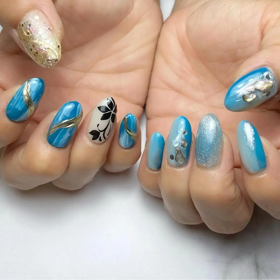ネイル 夏ネイル ハンドネイル ameria meguのネイルデザイン