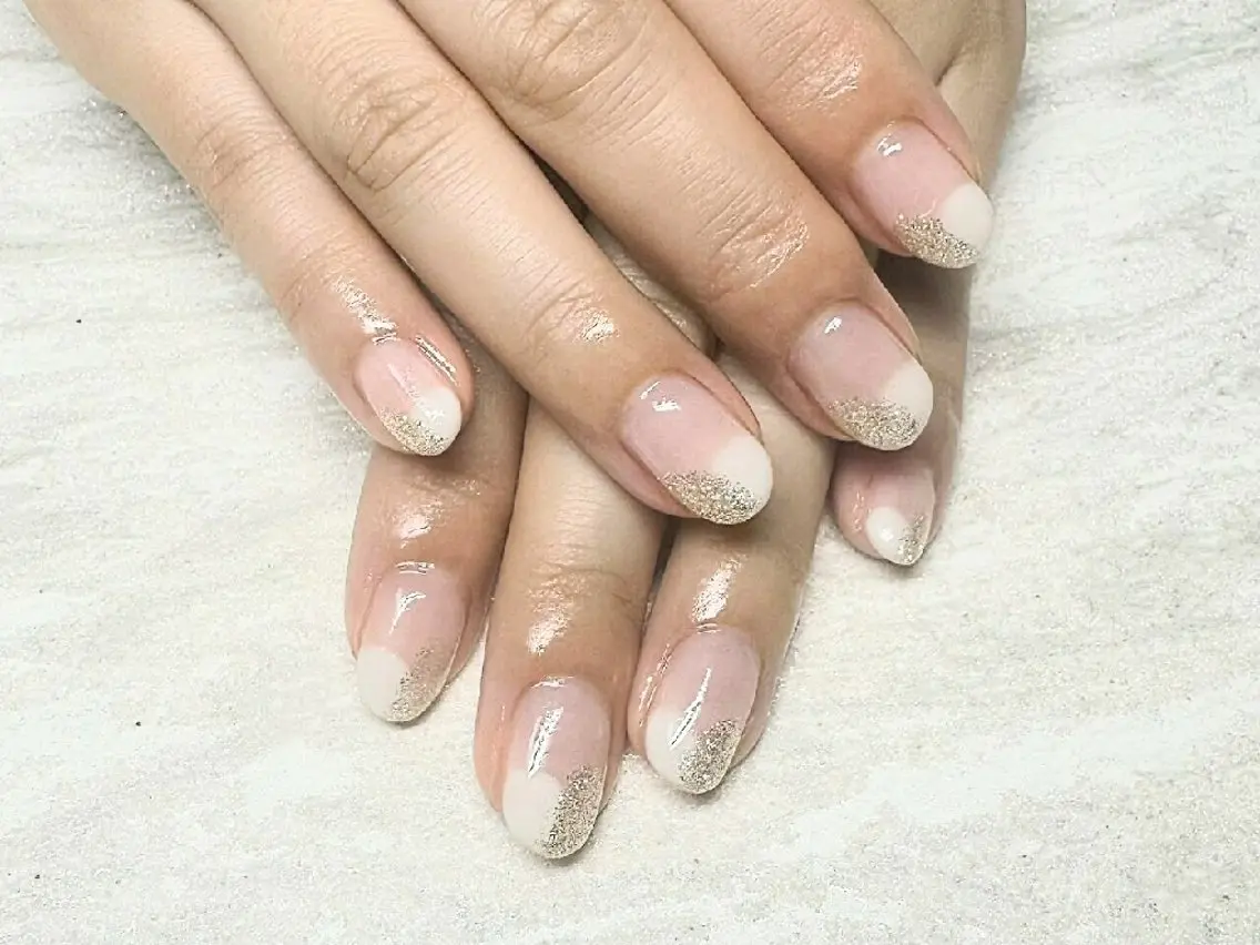 ネイル マグネットネイル ニュアンスネイル ピンク リボン シンプルネイル ハンドネイル JULIE NAILのネイルデザイン