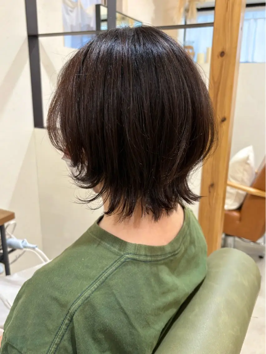 ショート レイヤーカット ウルフカット ウルフレイヤー 艶感暖色カラー /ボブ/瀬戸山舞のヘアスタイル