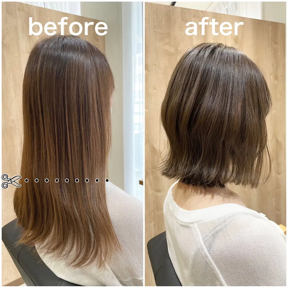 【ブリーチなし】イルミナカラー+カット+oggi otto3step⠀トリートメントの写真