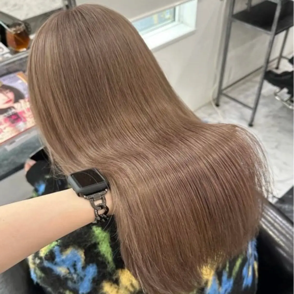 ロング カラー ミルクティーブラウン 名古屋/フウトのヘアスタイル