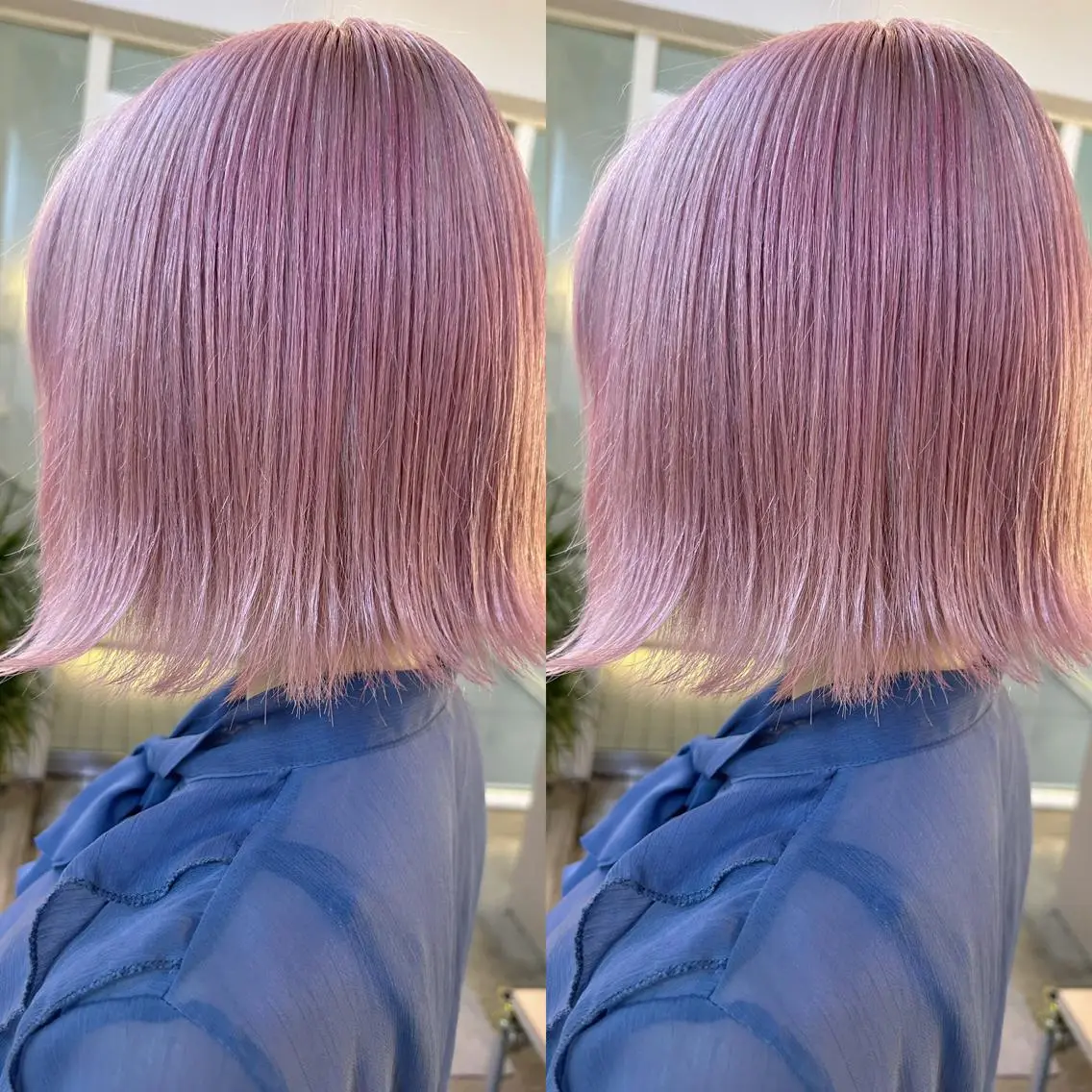 セミロング カラー ヘアカラー yoriダブルカラー 代表すがわらのヘアスタイル