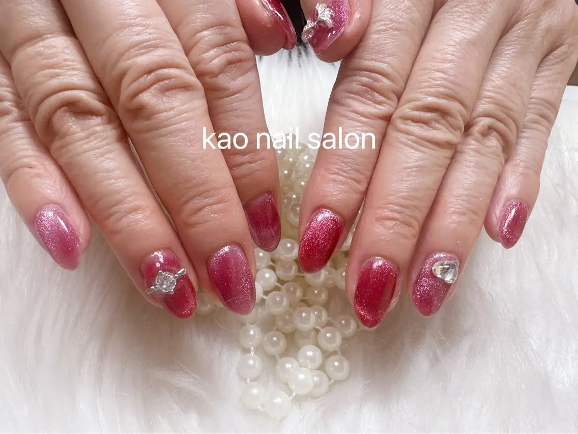 ネイル ハンドネイル kao nail マグネット/長さだしのネイルデザイン