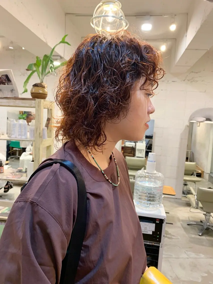 ミディアム カラー パーマ ヘナカラー 【takk】 ナカヤママサヨシのヘアスタイル