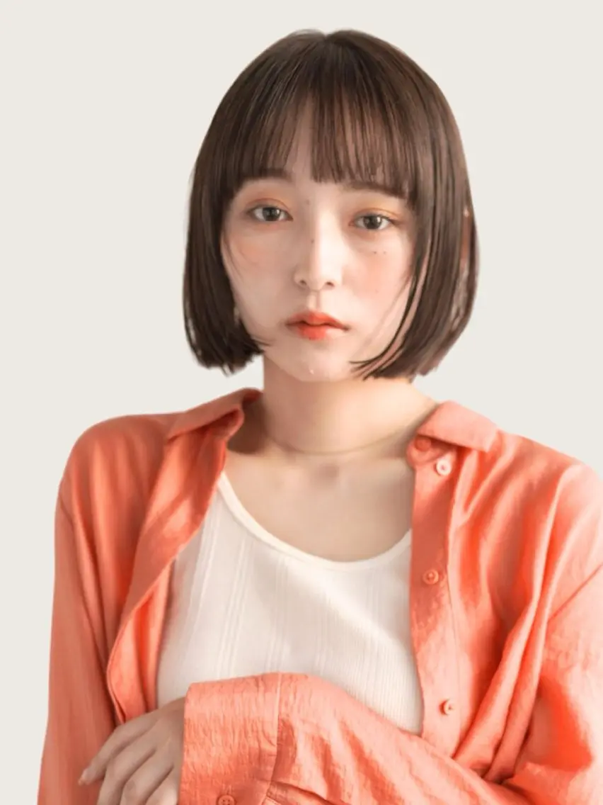 ショート カット ヘアカラー ボブ/ぱつっとボブ/ 谷口 海星のヘアスタイル