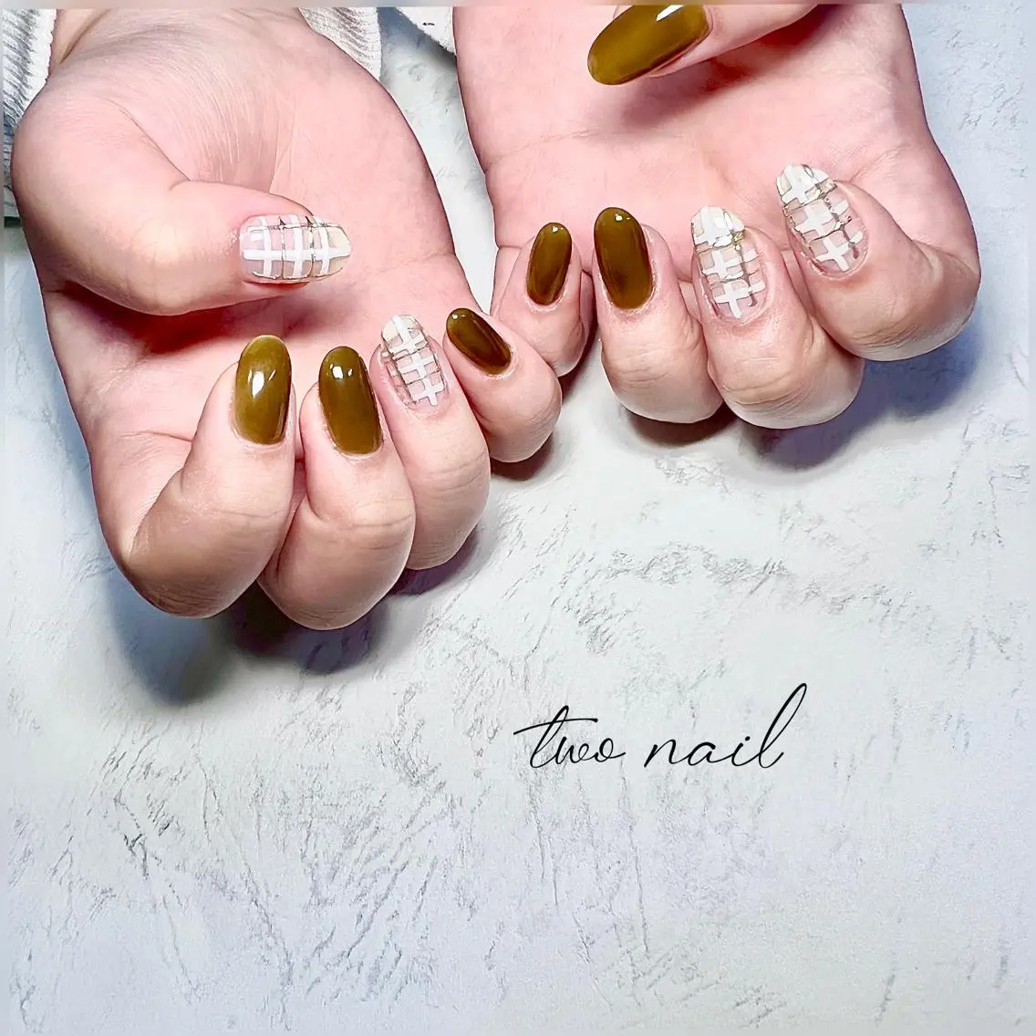 ネイル アートネイル フットネイル ハート ニュアンスネイル ホワイト two nailのネイルデザイン