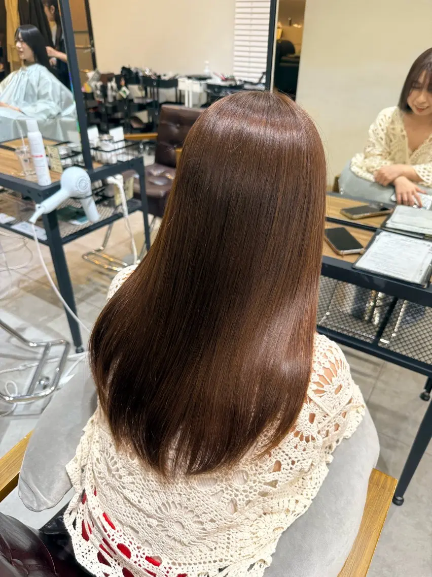 ミディアム カラー ブラウンカラー 🌻似合わせレイヤー ／骨格補正カット🍀のヘアスタイル