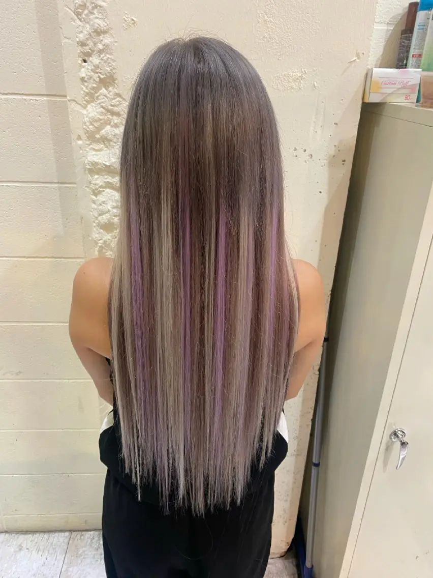 ロング カラー カット エクステ タケ ウチのヘアスタイル