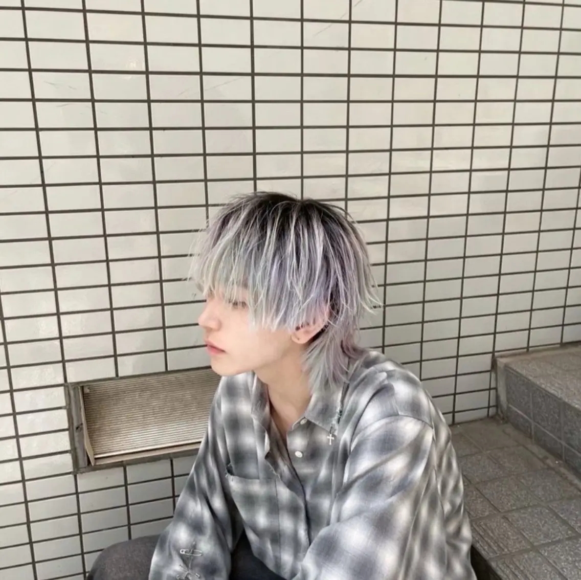 カラー ヘアアレンジ メンズ メンズウルフ🐺♡ ブリーチ♡ヘアメ🎀のヘアスタイル