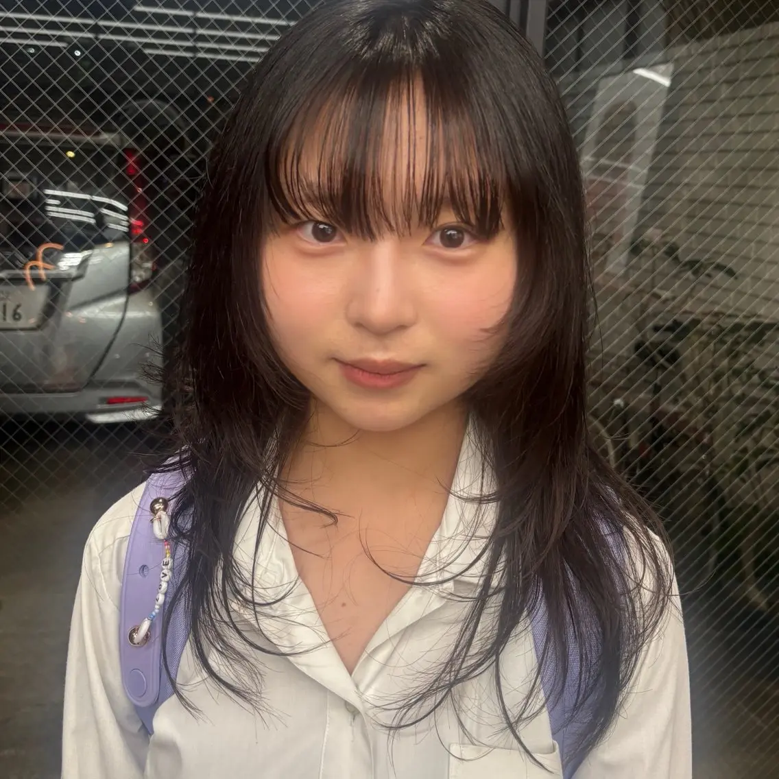 セミロング ヘアアレンジ 顔周りカット HIBIKI / 透明感カラーのヘアスタイル