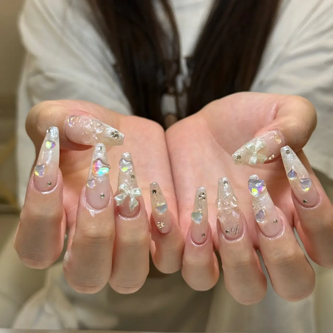 ネイル アートネイル 長さ出し 持ち込み スカルプネイル ネイルチップ ハンドネイル Anh 高田馬場のネイルデザイン