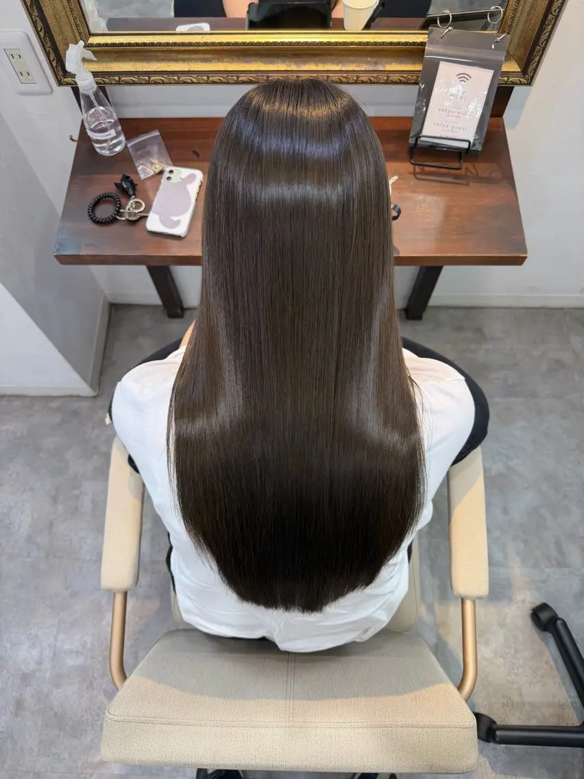 ロング 髪質改善×縮毛矯正 saLyu川島のヘアスタイル