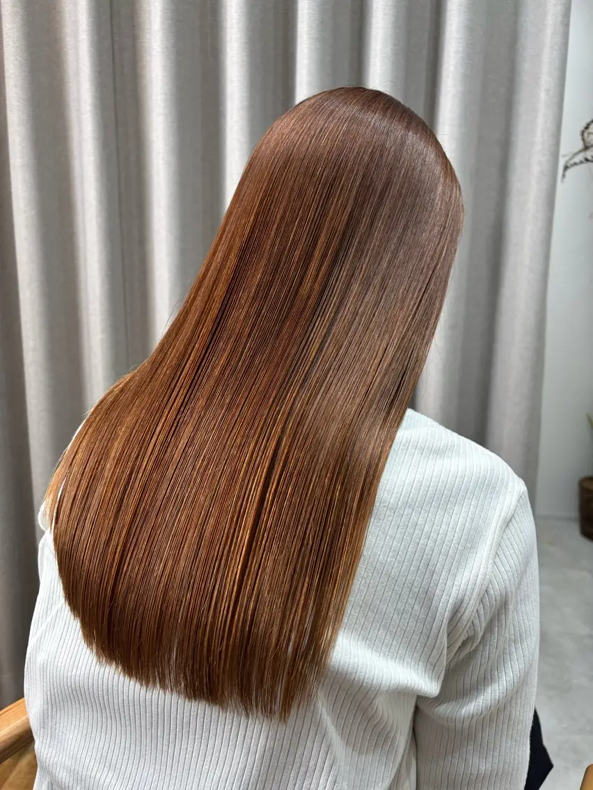 ロング パーマ 縮毛矯正 🤍美髪縮毛/髪質 改善/池上夏凜🤍のヘアスタイル