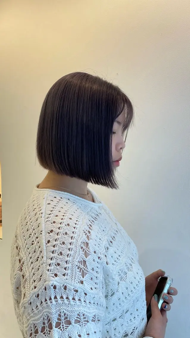 ミディアム カット ヘアカラー トリートメント 艶髪/髪質改善 【熊野隼人】のヘアスタイル