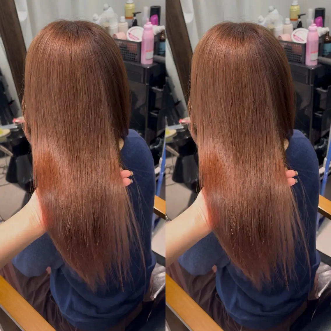 ミディアム カラー ブラウンカラー ヘアカラー トリートメント なんば、心斎橋🍓 ハイトーンnicoのヘアスタイル