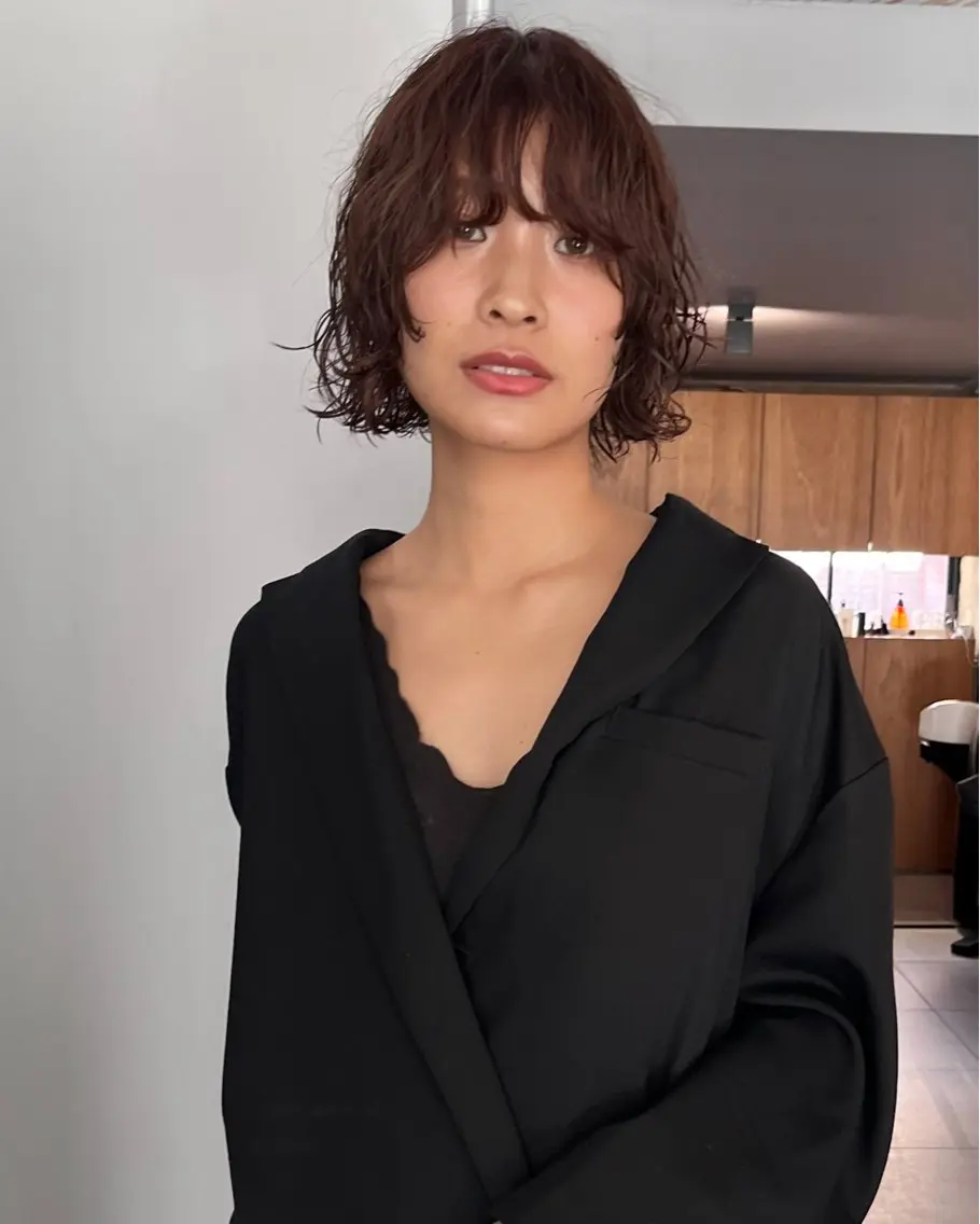 ショート パーマ カット パーマ ヘッドスパ トレンドパーマ☝️ 🌱ショート/緒方椋のヘアスタイル