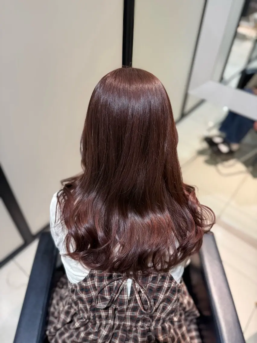 セミロング カラー ベージュカラー ブリーチ ダブルカラー ラベンダーカラー ラベンダーピンク カット ヘアカラー トリートメント グレージュ/レイヤー /韓国ヘア/RISAのヘアスタイル