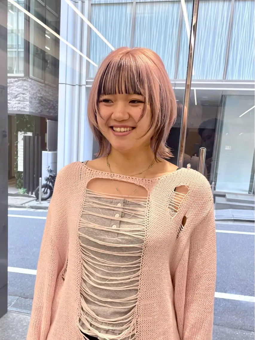 ミディアム カラー カット ヘアカラー トリートメント カット・ブリーチ TAIGAのヘアスタイル