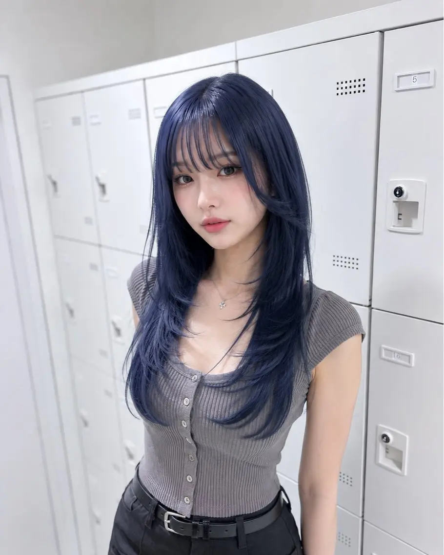 ロング カラー ヘアカラー トリートメント ヘッドスパ ヘアセット 💛ミルクティー 色落ち可愛い💛のヘアスタイル