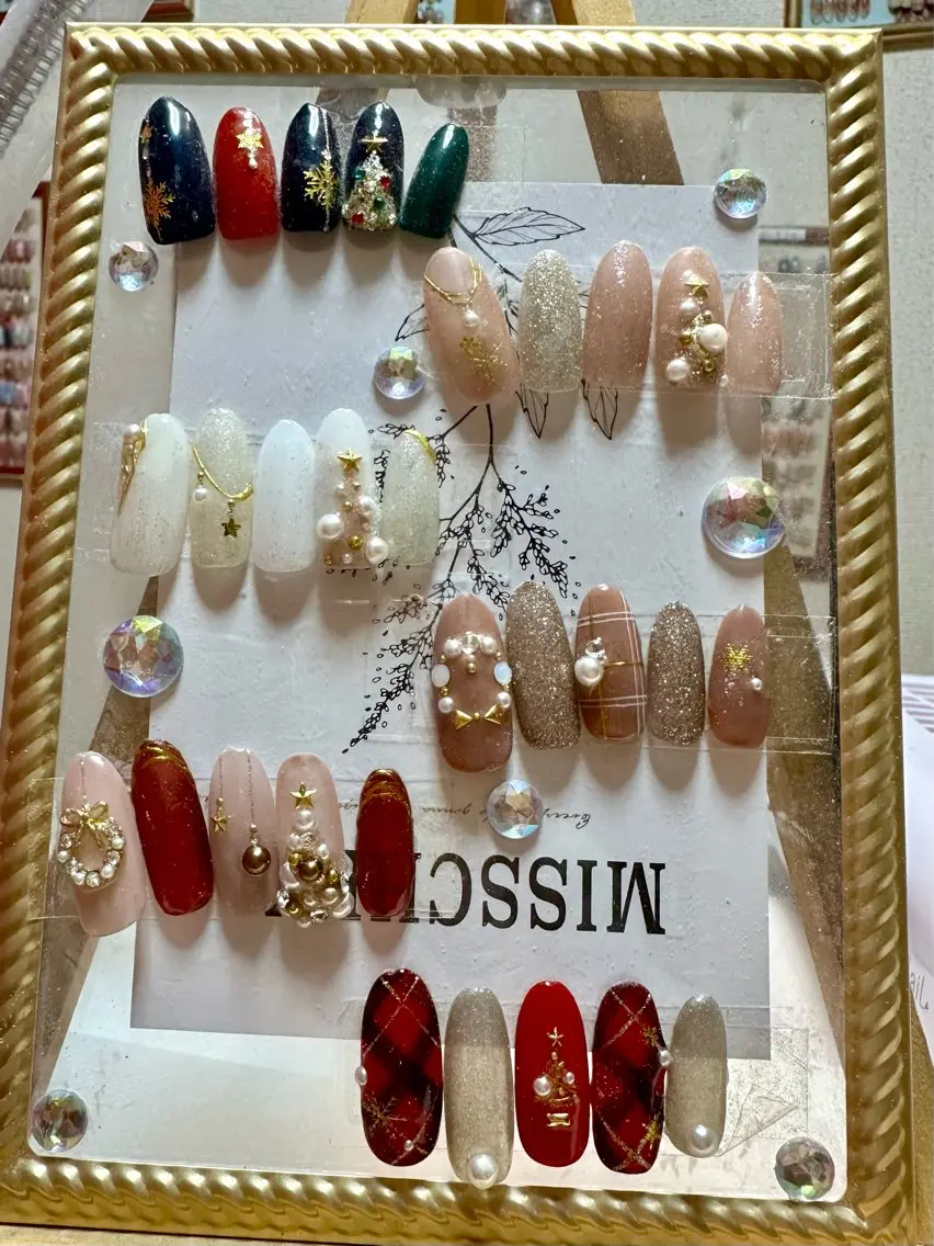 ネイル ゴージャス 冬ネイル クリスマス 桜田 麻菜のネイルデザイン