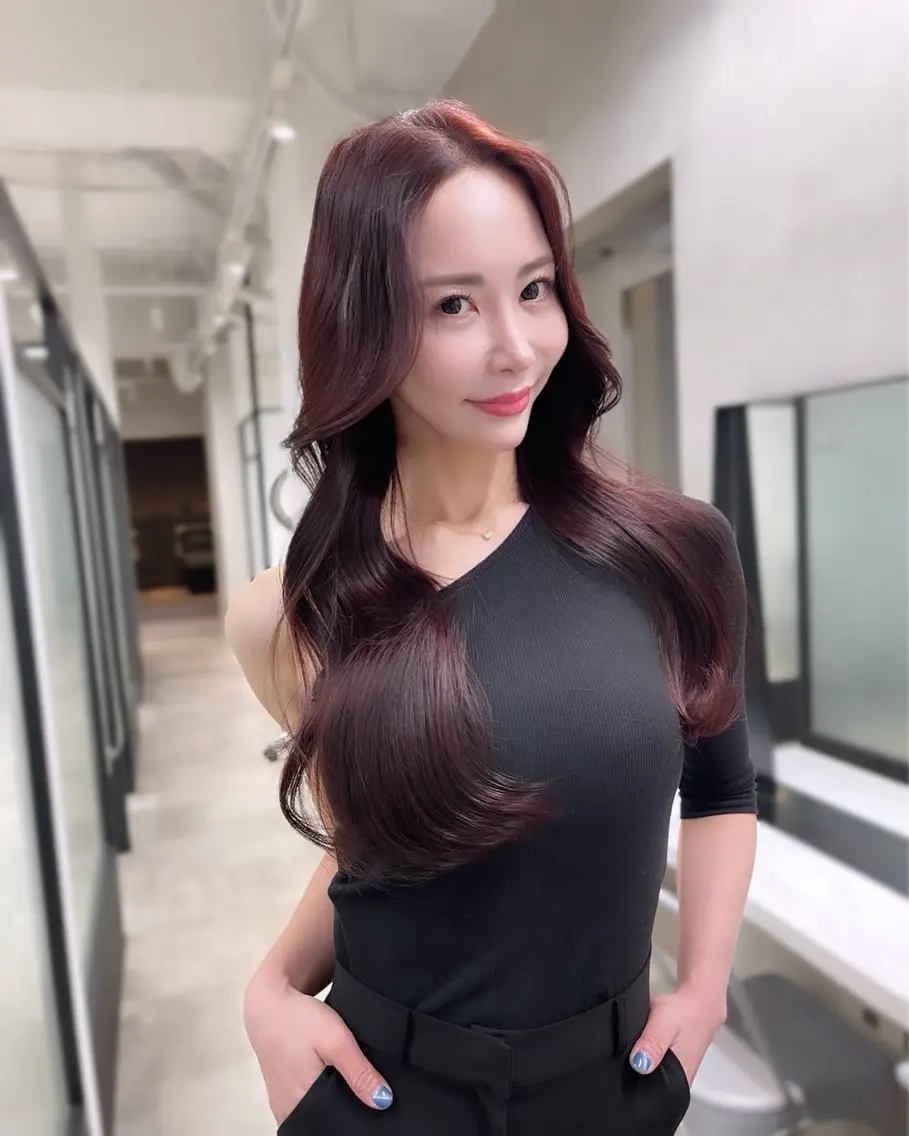 ロング 韓国風ヘア レイヤーカット カット トリートメント 韓国レイヤーカット 髪質改善▫️水野有真のヘアスタイル