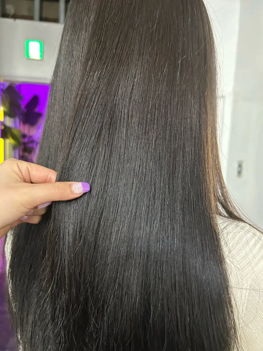 ロング カラー 髪質改善 トリートメント カット 縮毛矯正 maho/垢抜け カラーパーマのヘアスタイル