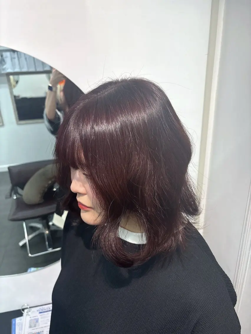 ショート カラー ヘアカラー トリートメント 💖透明感カラー💖 美優のヘアスタイル