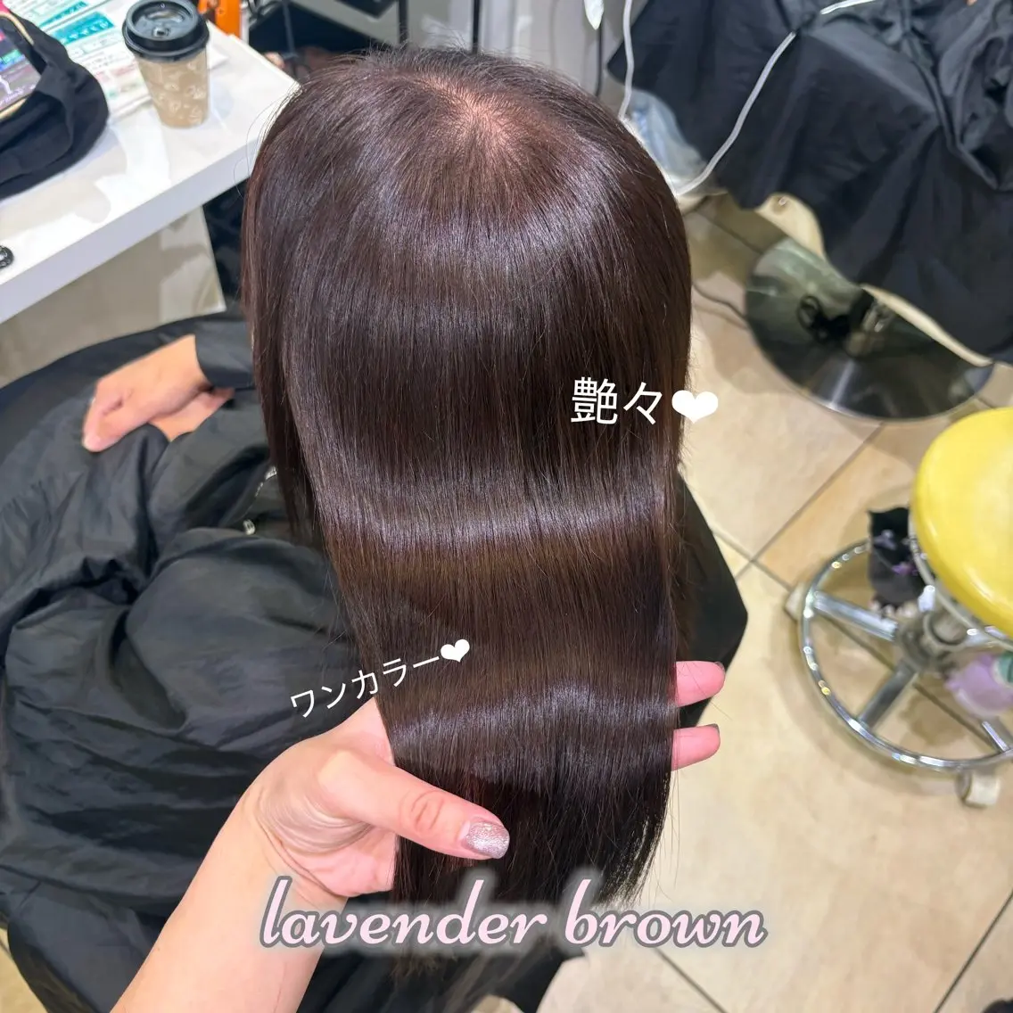 ロング カラー ラベンダーカラー カット ヘアカラー トリートメント 新宿/艶カラー 🎀韓国ヘアKANAのヘアスタイル