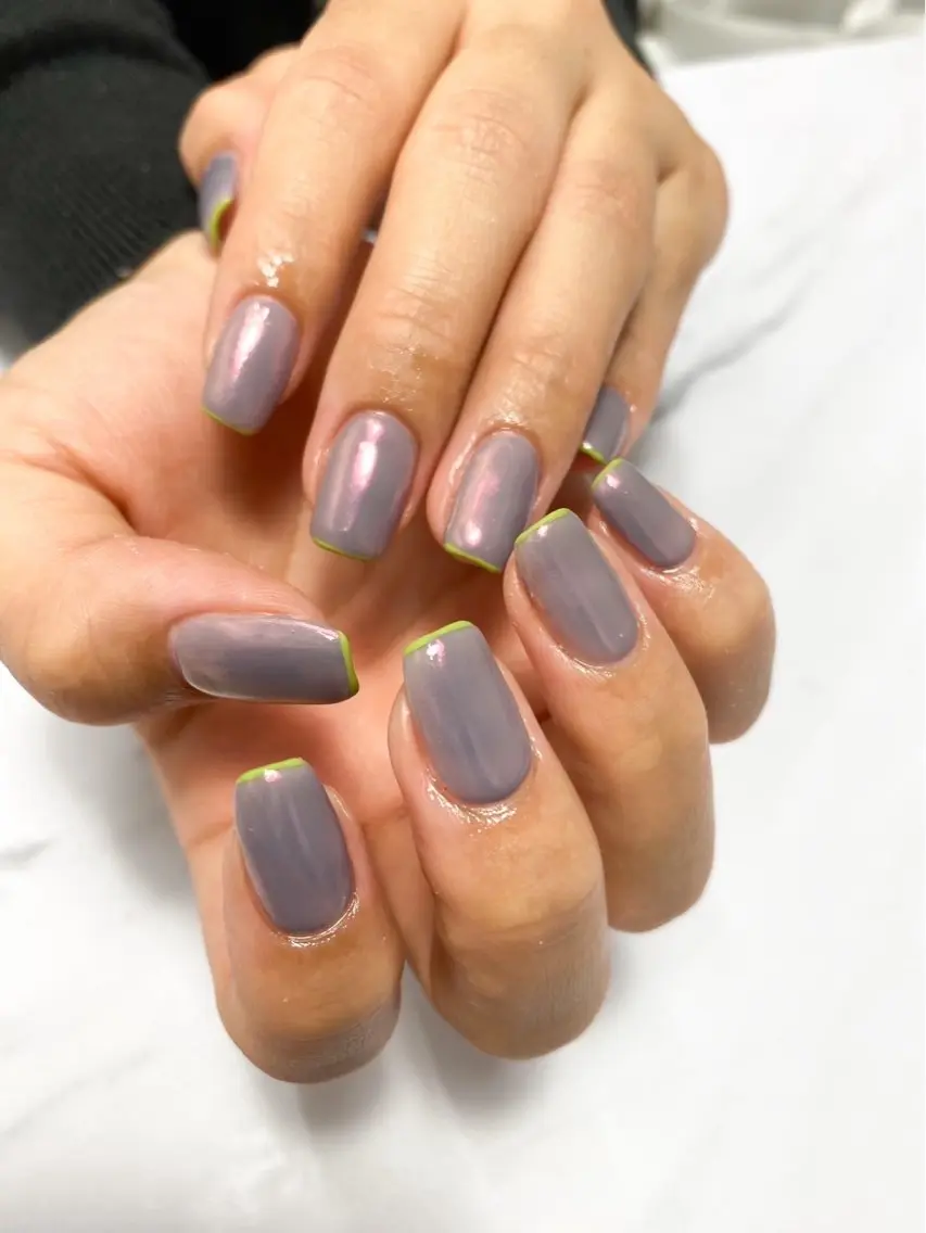 ネイル オーロラネイル ジェルネイル マグネットネイル ニュアンスネイル ワンカラーネイル 草加ニュアンスネイル 🌚hersのネイルデザイン