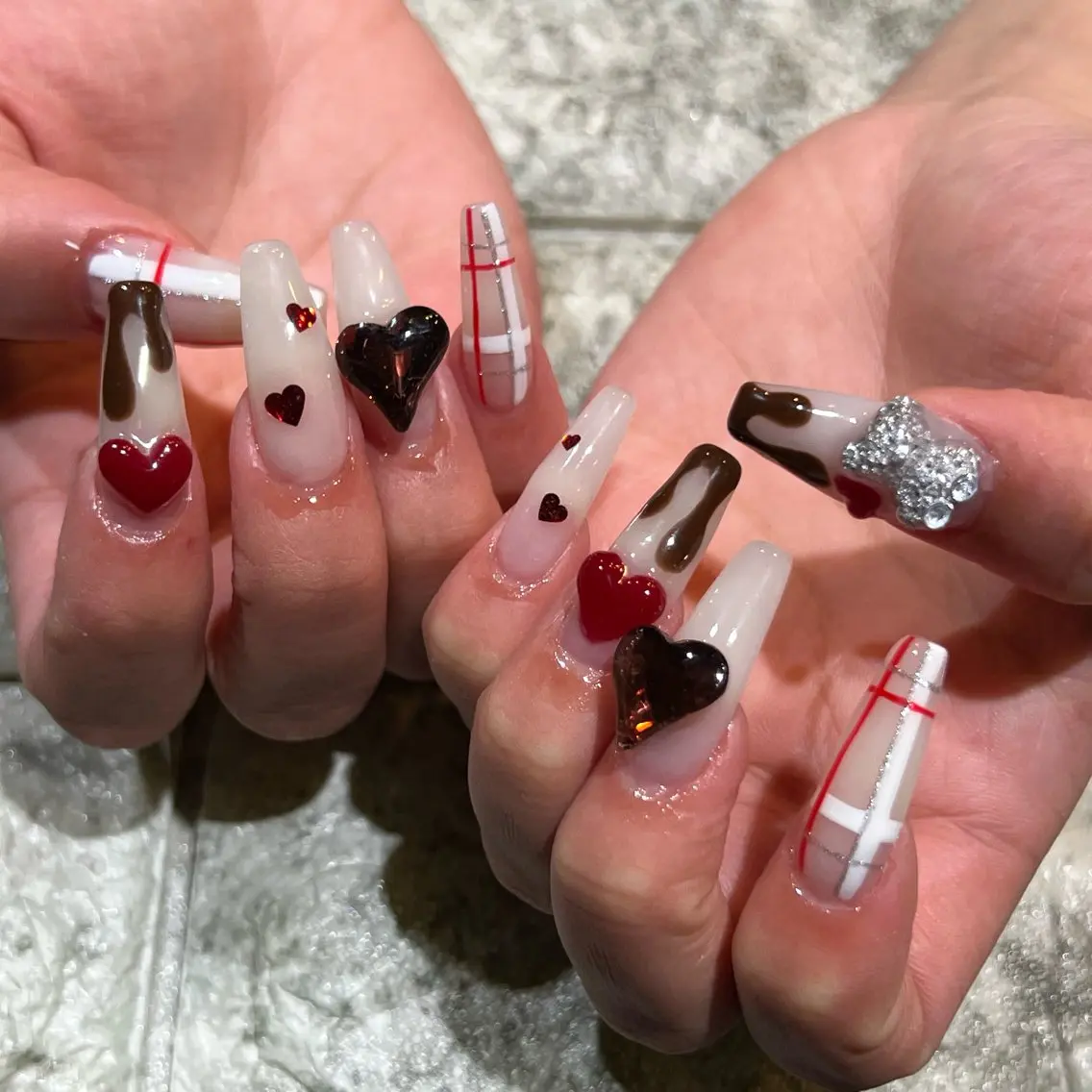 ネイル ハンドネイル アクリルスカルプ𓆈 RounGe町田店のネイルデザイン