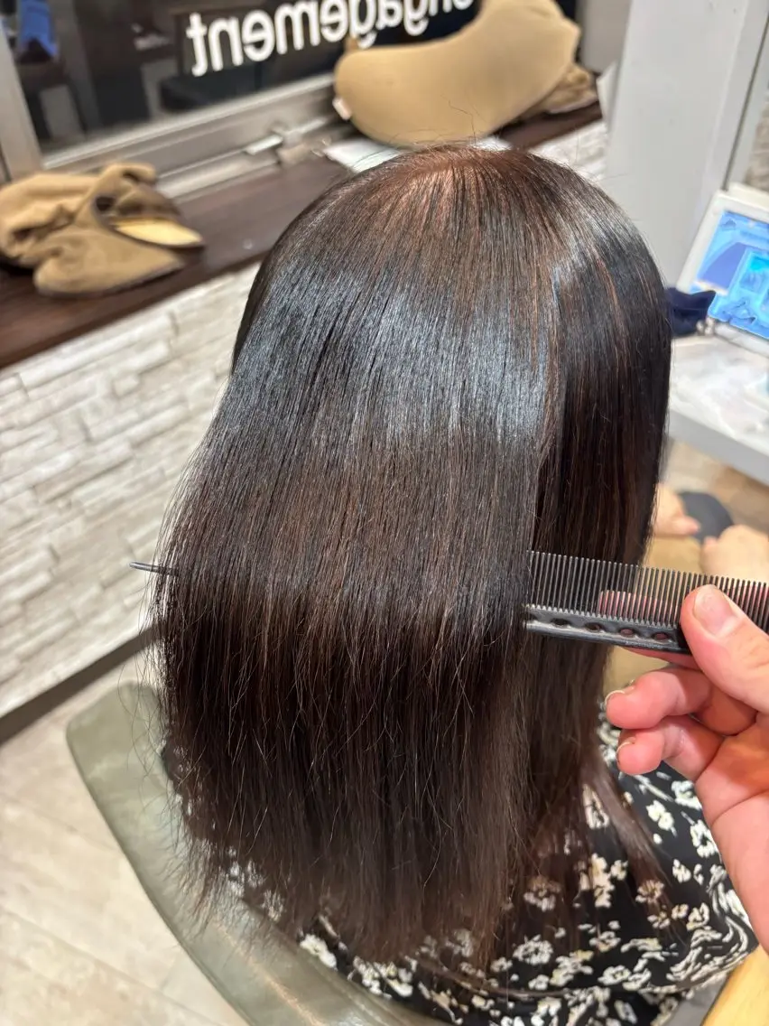 ミディアム ヘアカラー 縮毛矯正 【モデル様募集中】 渡邊 マサキのヘアスタイル