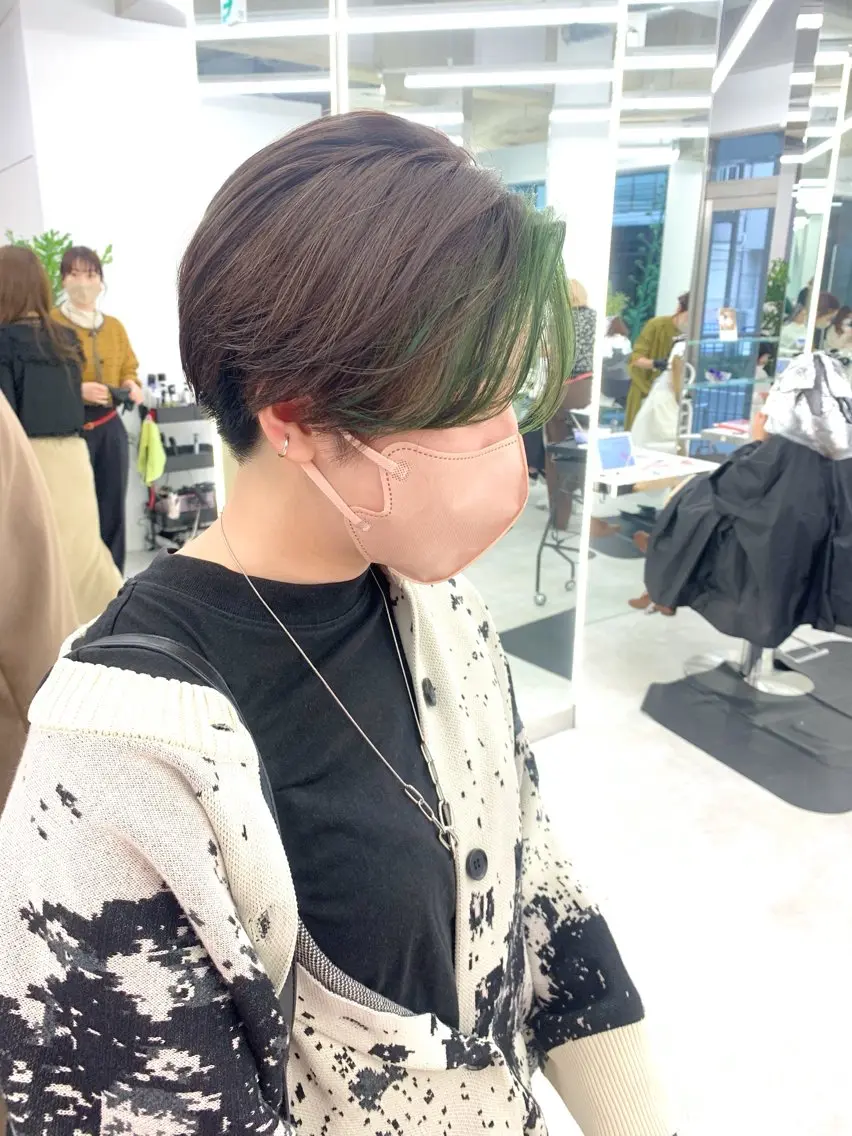 ショート カラー ヘアカラー トリートメント ダブルカラー/韓国風 🇰🇷RYUKIのヘアスタイル