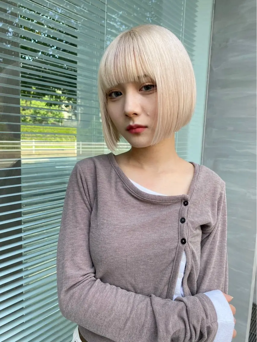 ショート ボブ カット ヘアカラー トリートメント qpula クプラのヘアスタイル